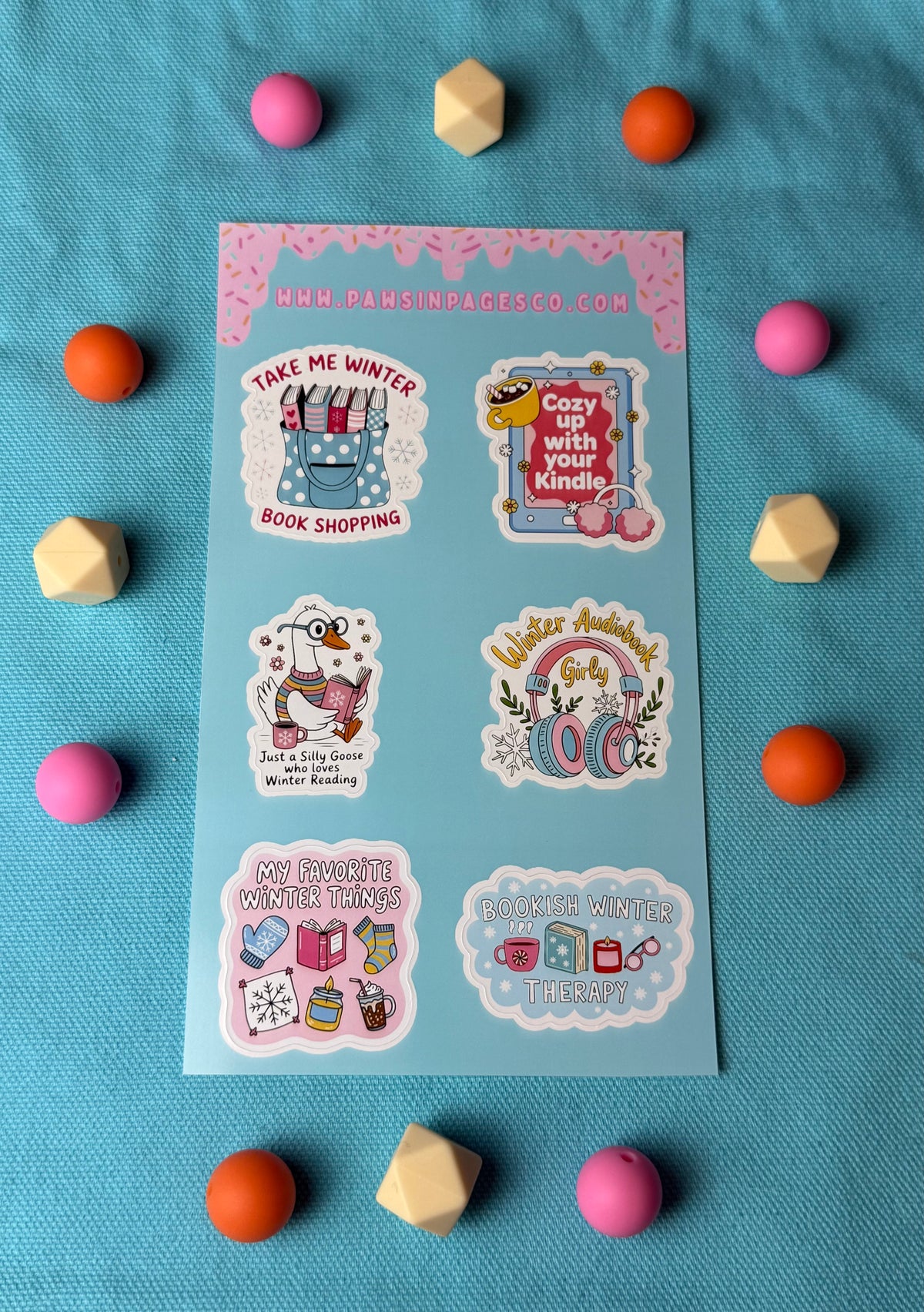 Sticker Sheet - Winter Bookish