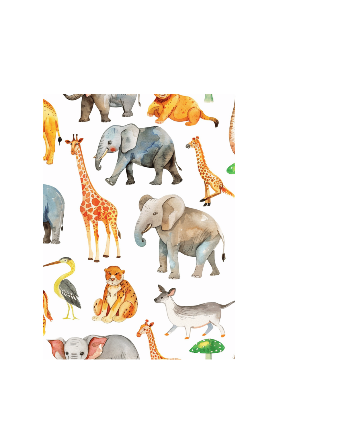 A6 Zoo Animals Sublimation Journal  - Refillable & Bookmarked