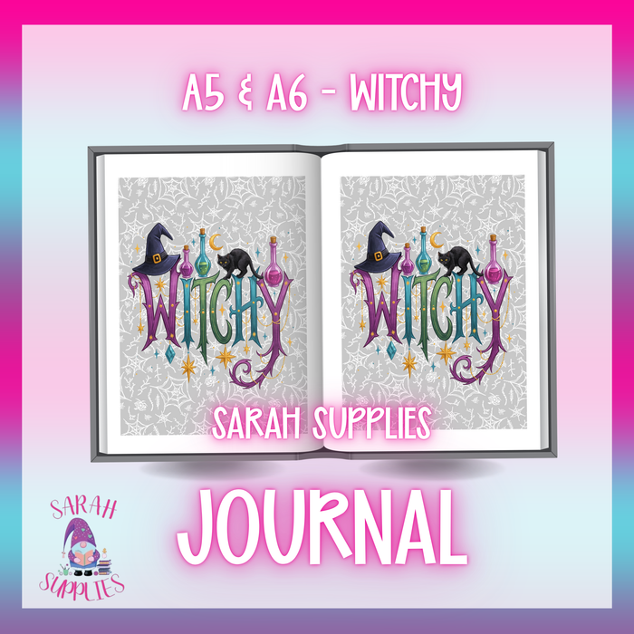 A5 - Witchy Sublimation Journal - Refillable - Bookmarked