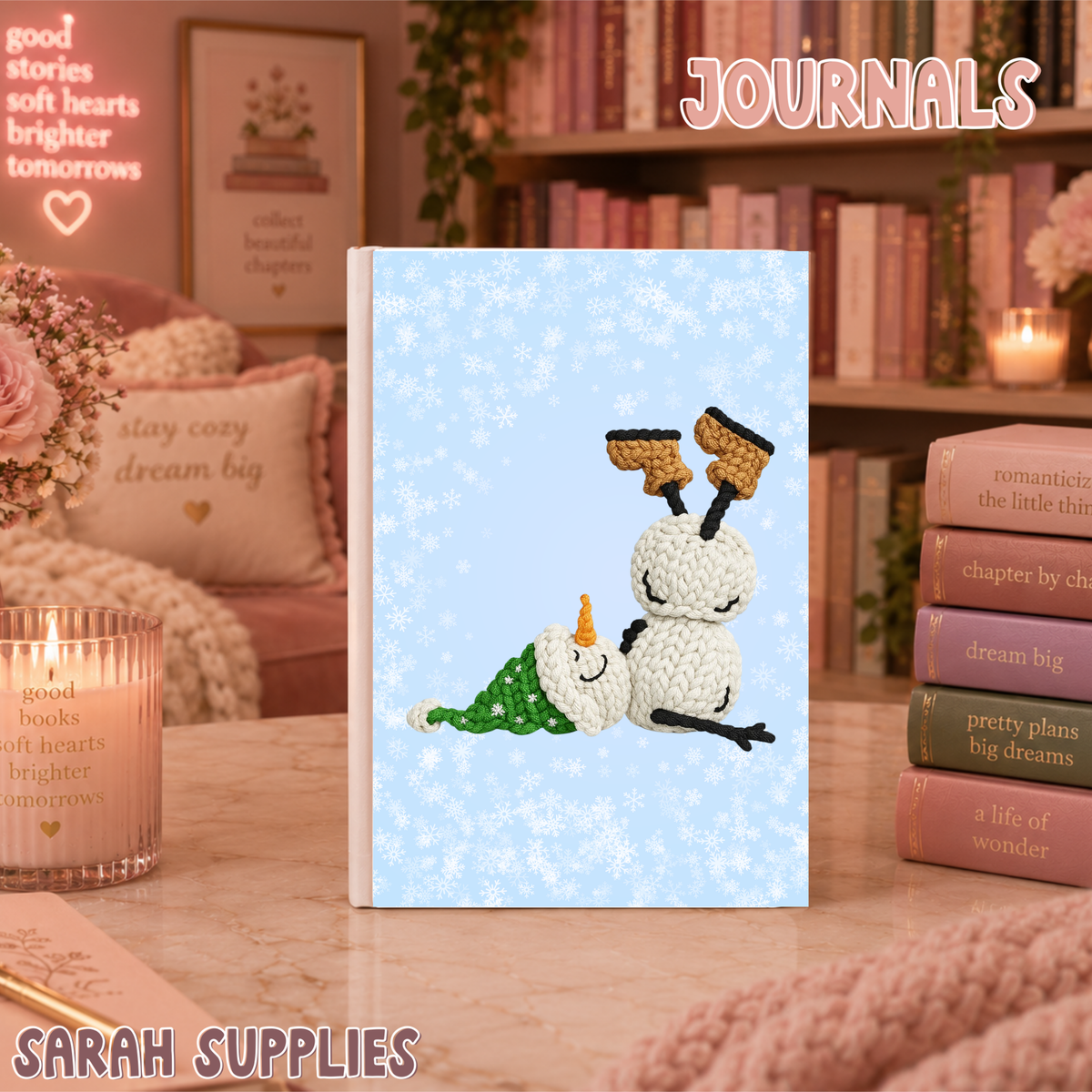 A5 - Christmas Silly Snowman Tree Sublimation Journal - Refillable - Bookmarked