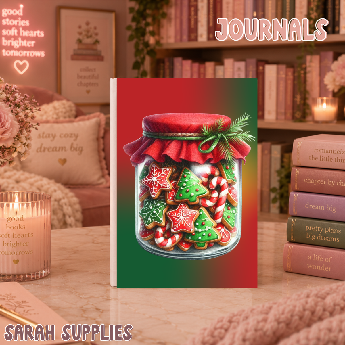 A6 - Christmas Cookies Sublimation Journal  - Refillable & Bookmarked